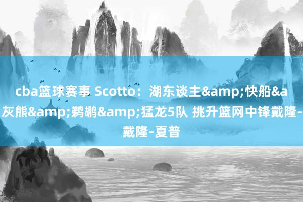 cba篮球赛事 Scotto：湖东谈主&快船&灰熊&鹈鹕&猛龙5队 挑升篮网中锋戴隆-夏普