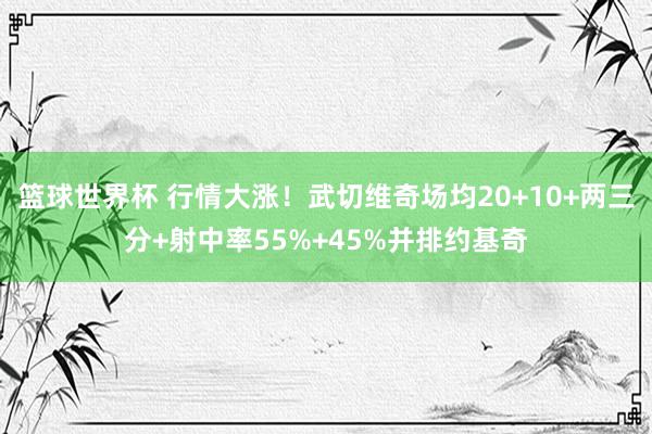 篮球世界杯 行情大涨！武切维奇场均20+10+两三分+射中率55%+45%并排约基奇